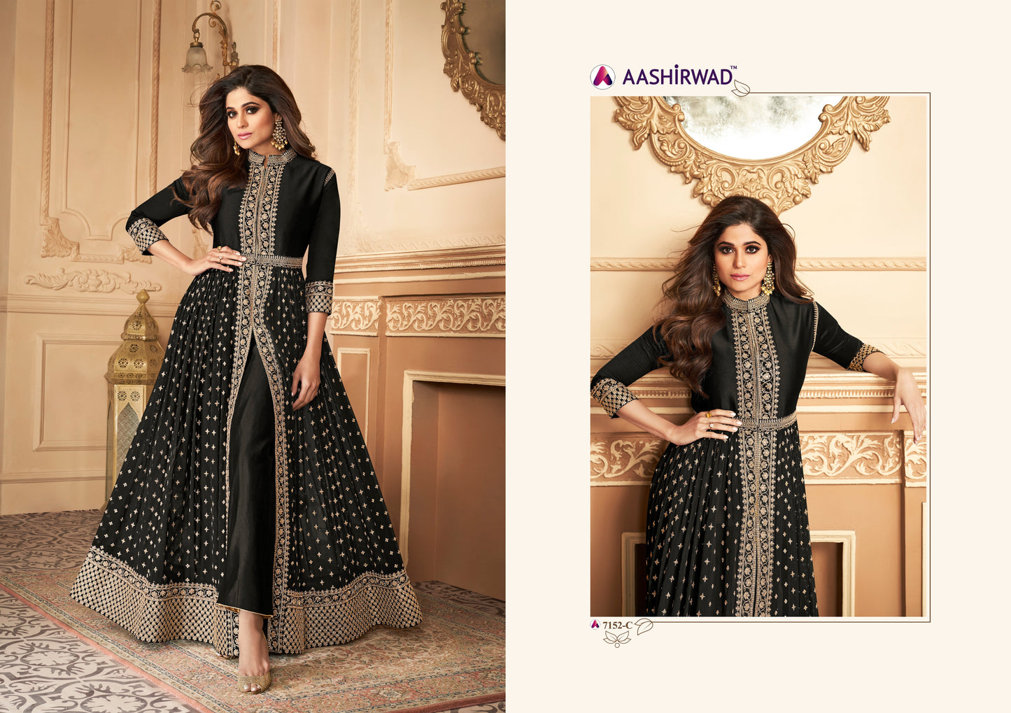 Roka Nikah Wear Stitched Pakistani Indian Outfit Stylish Women's Stitched Anarkali Slit Gown