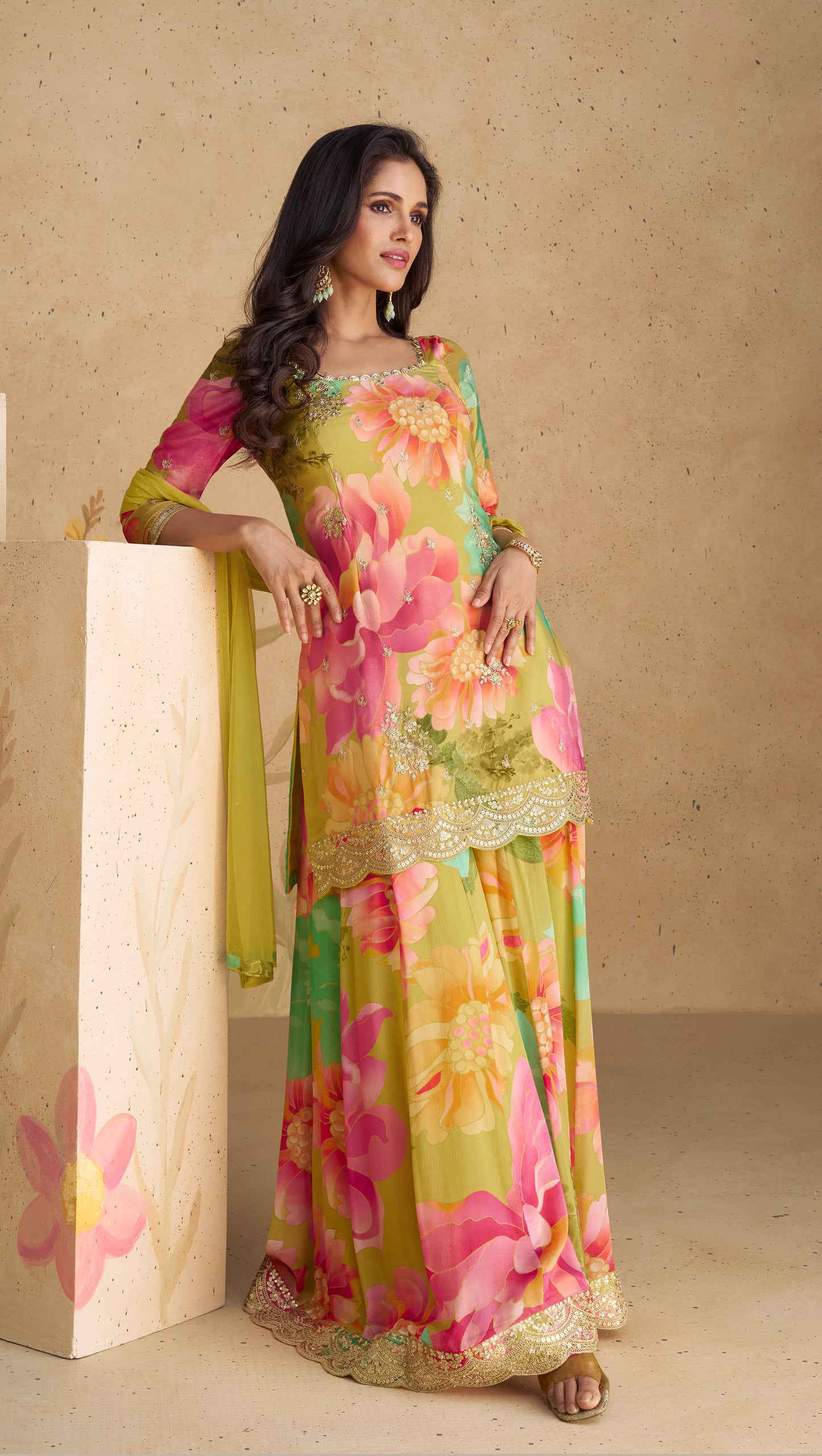 Bollywood Designer Real Chinon With Embroidery Work Heavy Salwar Suit