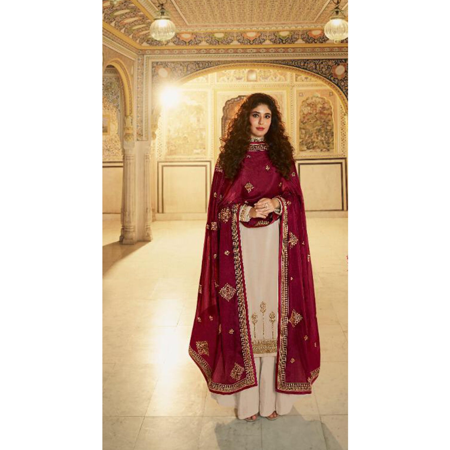 Eid Ramadan Special Salwar Kameez Suits Embroidery Worked Designer Dupatta Outfits