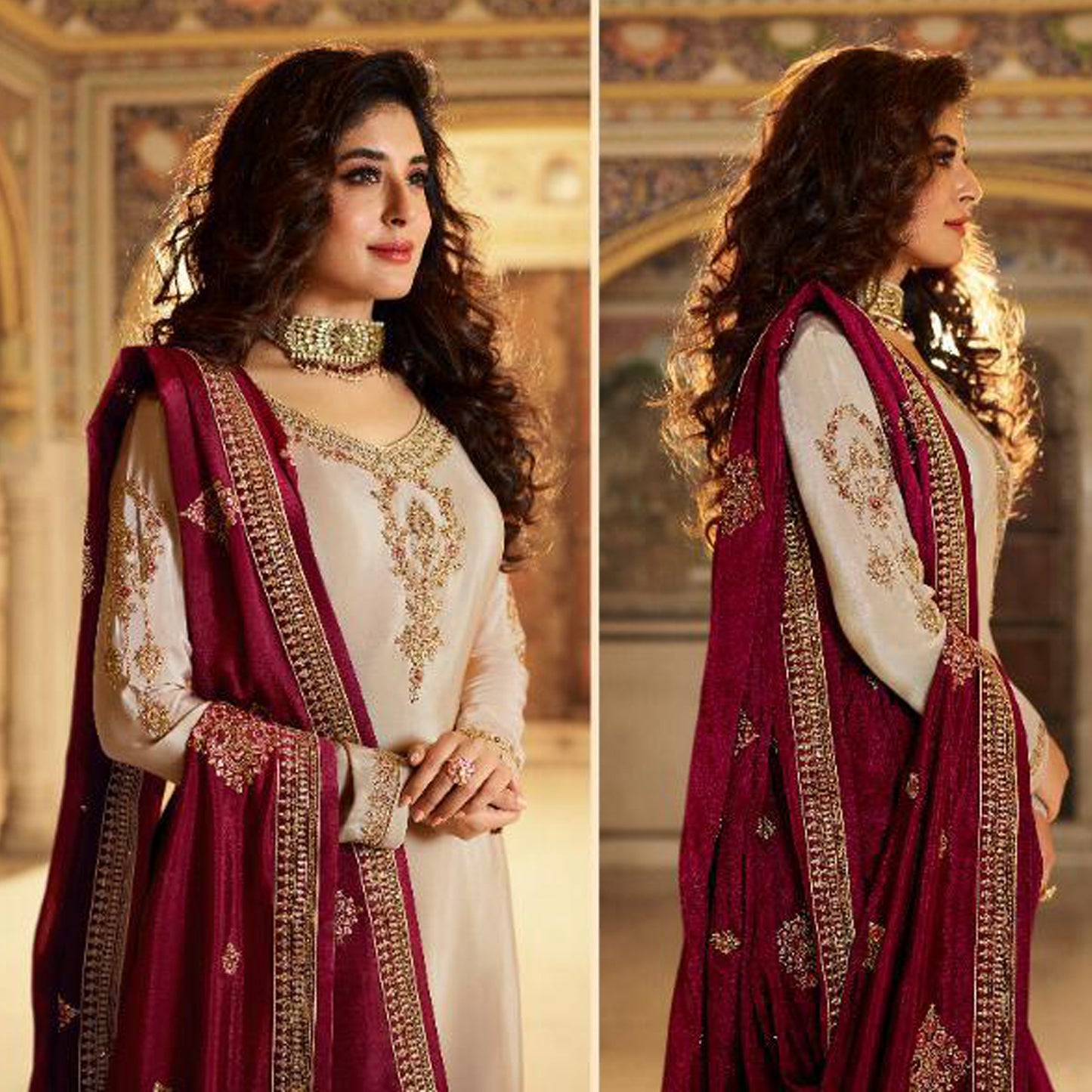 Eid Ramadan Special Salwar Kameez Suits Embroidery Worked Designer Dupatta Outfits