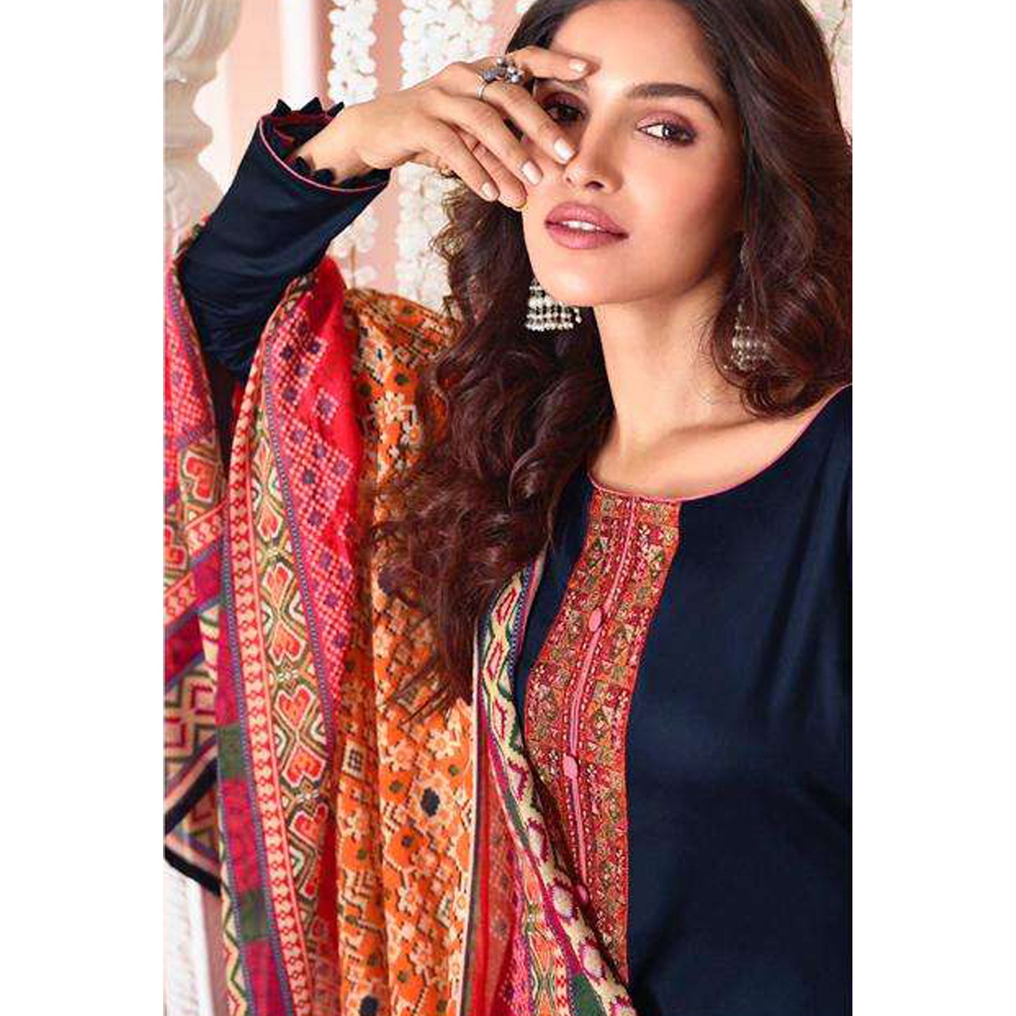 Indian Designer Embroidery Digital Print Work Salwar Kameez Pant Suits