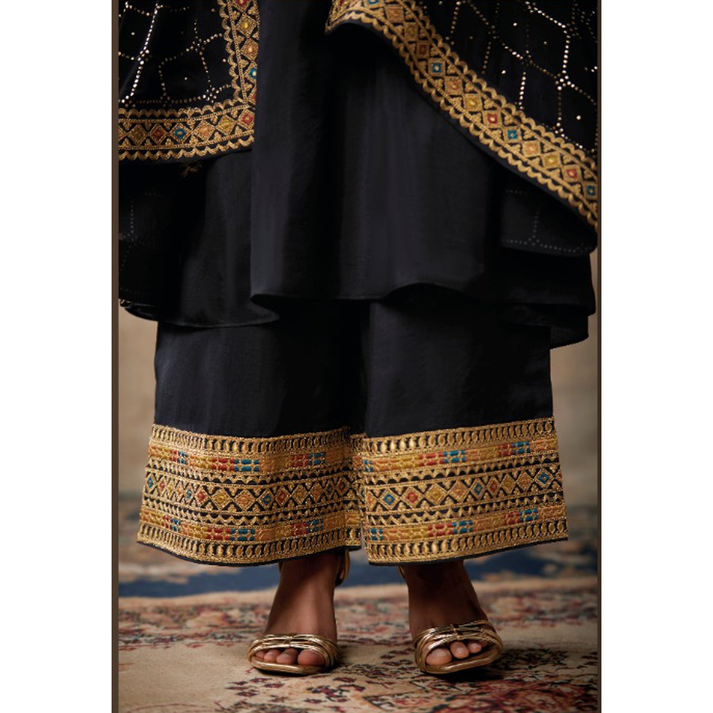 Indian Designer Stylish Embroidery Work Salwar Kameez Plazzo Suit