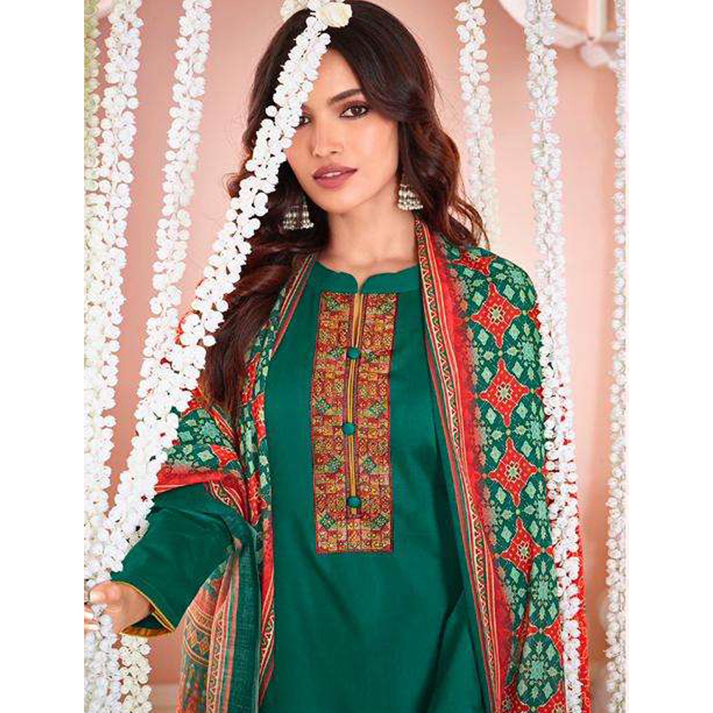 Indian Designer Embroidery Digital Print Work Salwar Kameez Pant Suits