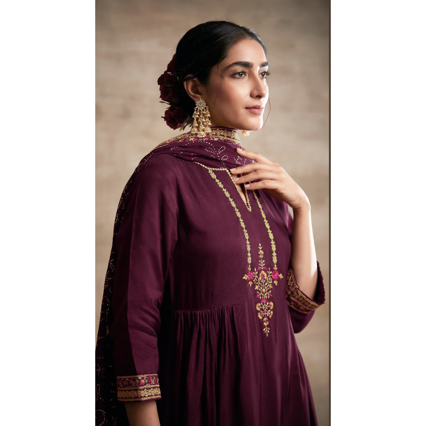 Indian Designer Stylish Embroidery Work Salwar Kameez Plazzo Suit
