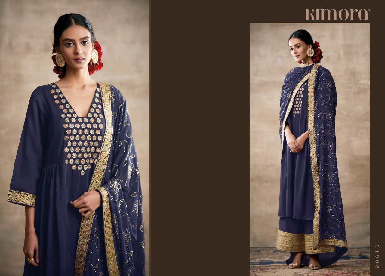 Indian Designer Stylish Embroidery Work Salwar Kameez Plazzo Suit