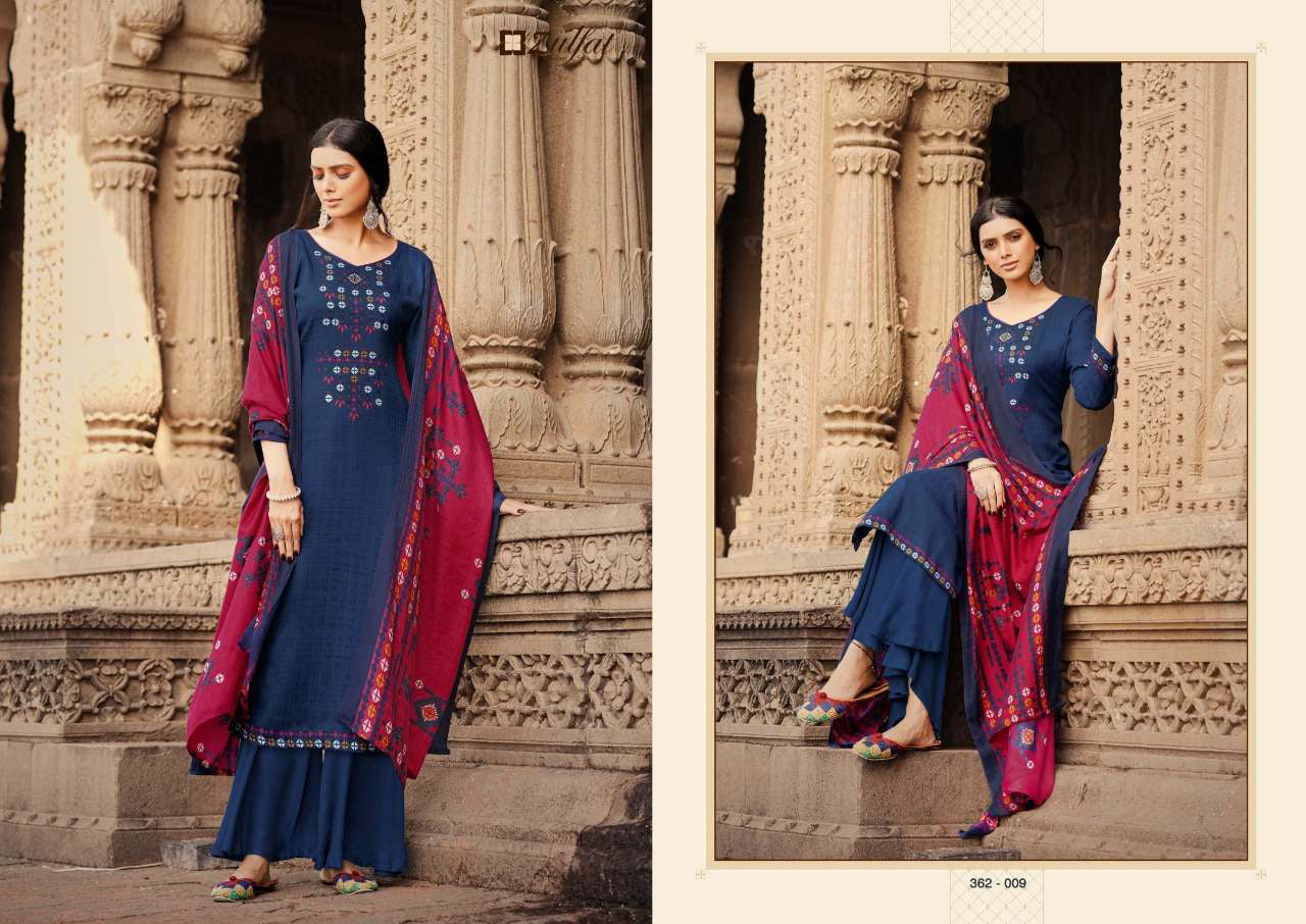 Indian Style Cotton Printed Salwar Plazzo Dress Suits