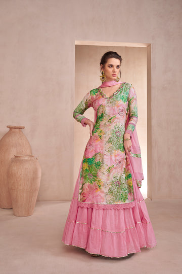 Eid Special Nazmeen With Embroidery Work Salwar Kameez Plazzo Suit