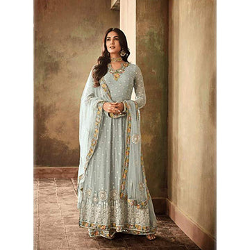 Indian Pakistani Designer Embroidery Work Salwar Kameez Palazzo Suits