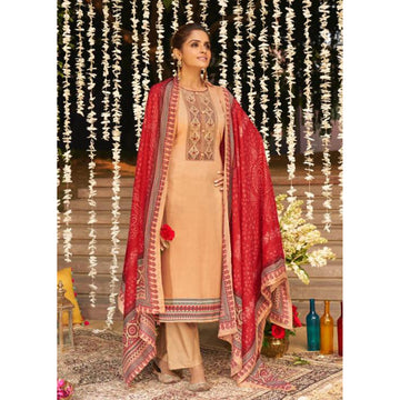 Designer Semi-Stitched Embroidery Work Reception Wear Salwar Kameez Pant Suits