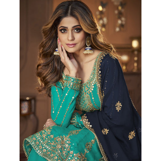 Wedding Reception Party Wear Georgette Anarkali Salwar Kameez Lehenga Suits