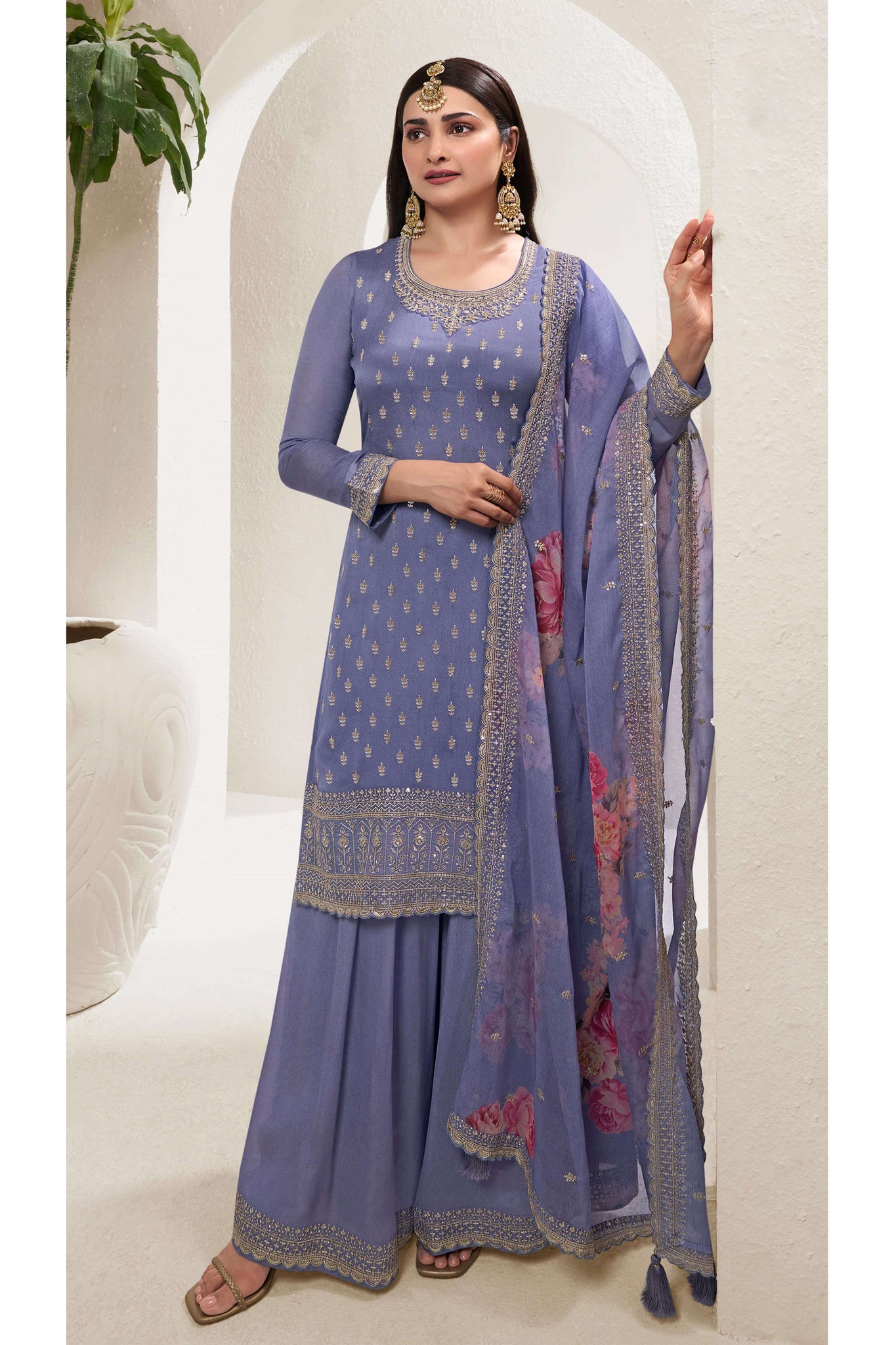 New Style Cotton Casual Plazzo in Indian-Pakistani Style