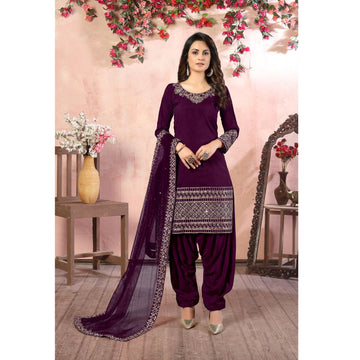 Party Wear Embroidery & Mirror Worked Salwar Kameez Punjabi Patiyala Suits