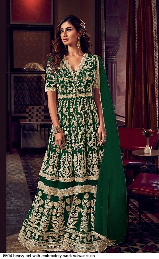 Indian-Pakistani Anarkali Special Wedding-Reception Special Heavy Plazzo Suit