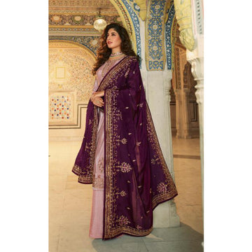 Eid Wear Salwar Kameez Palazzo Suits With Georgette Dupatta