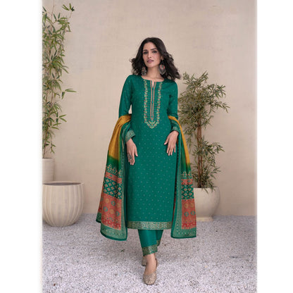 Exclusive Designer Cotton Fabric Embroidery Work Shalwar Kameez Pant Suit