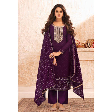 Indian Wedding Wear Georgette Fabric Salwar Kameez Plazzo Suits