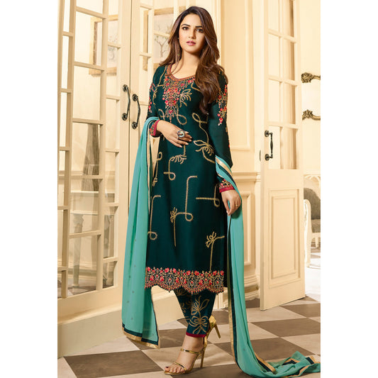 Indian Reception Wear Heavy Hand Work Salwar Kameez Pant Suit's