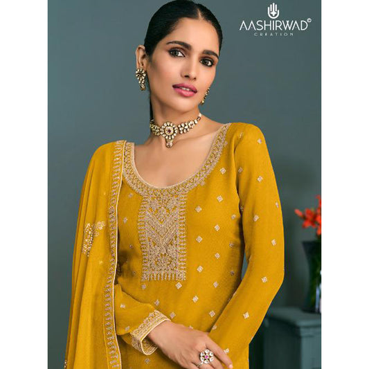 Haldi Function Wear Yellow Color  Stylish Salwar Kameez Salwar Kameez Pant Suits