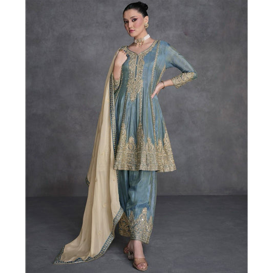 Indian Function Wear Women's Stylish Salwar Kameez Palazzo Suit's