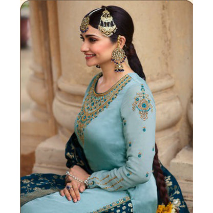 Roka Nikah Wear Wedding Function Wear Salwar Kameez Plazzo Suits With Designer Dupatta