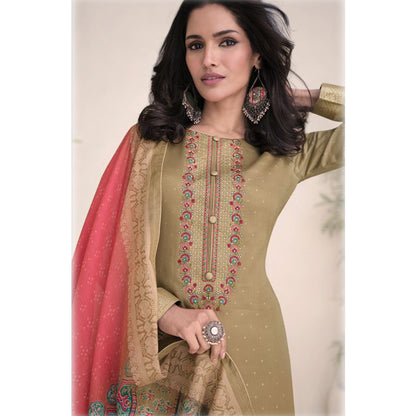 Cotton Fabric Stylish Embroidery Work Shalwar Kameez Pant Suits