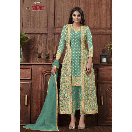 Indian & Pakistani Wedding Wear Embroidered Salwar Kameez Shrug Suits