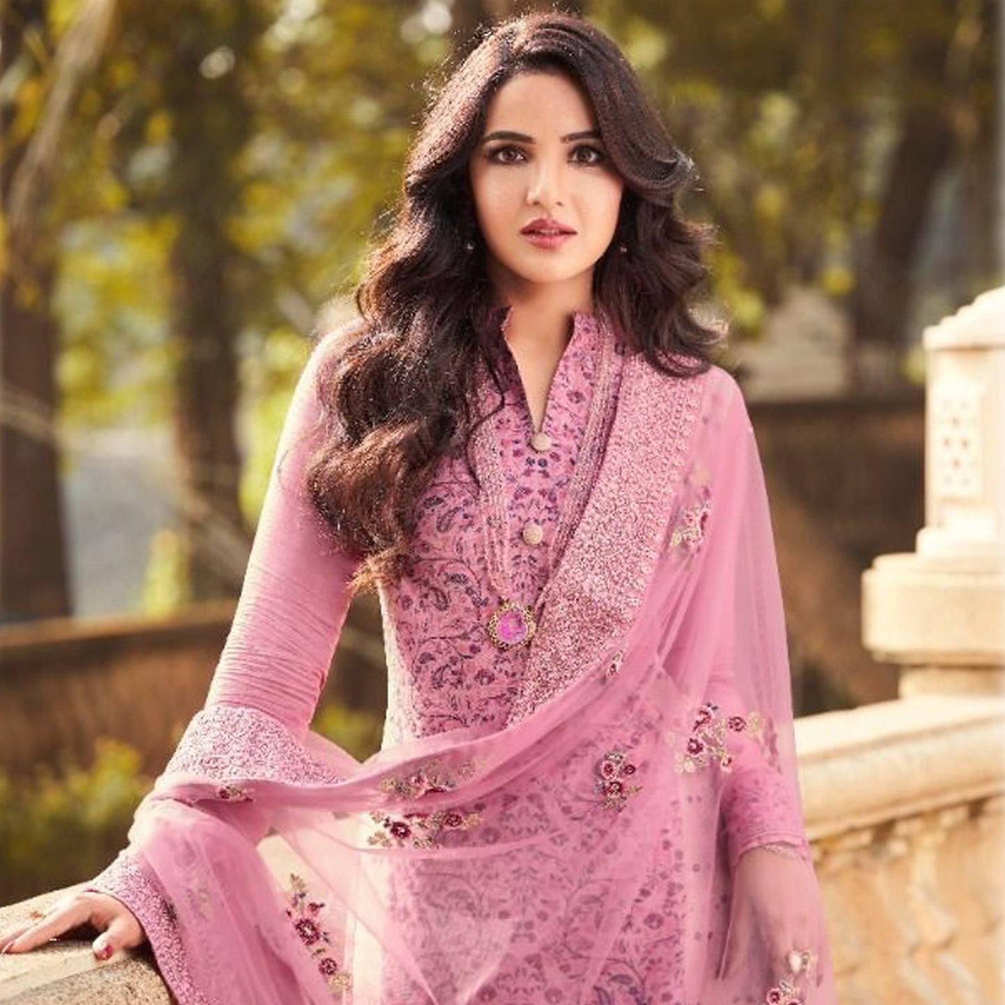 Ramadan-Eid Function Wear Salwar Kameez Pant Suits With Silk Organza Dupatta