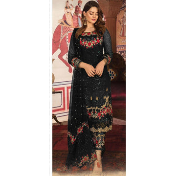 Designer Reception Wear Net With Embroidery Work Salwar kameez Trouser Pant Suits