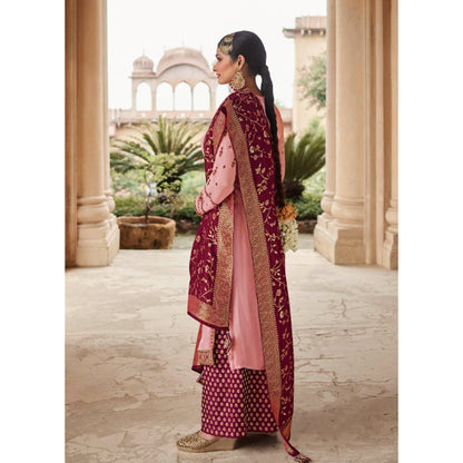 Roka Nikah Wear Wedding Function Wear Salwar Kameez Plazzo Suits With Designer Dupatta
