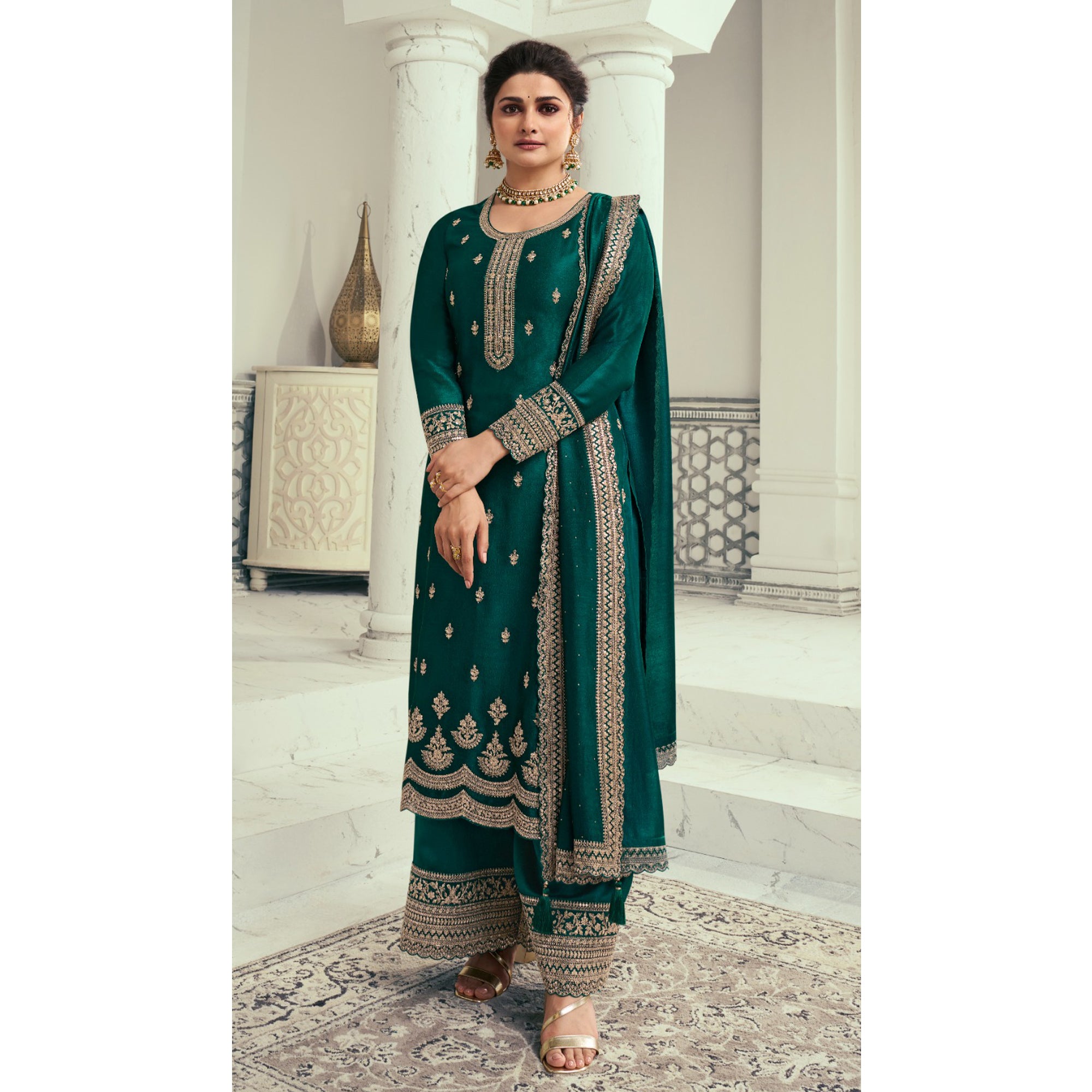 New Style Formal Women Wear Plazzo Suit For Reception