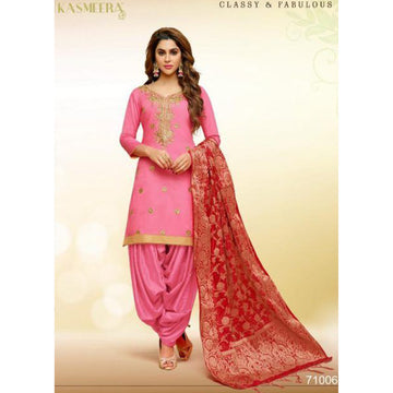 Indian Function Wear Punjabi Patiala Suits Multi Gota Silk Salwar kameez Patiyala Dress