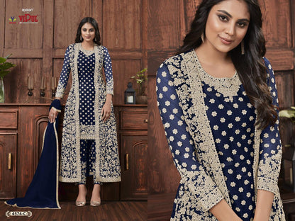 Indian Designer Function Wear Salwar Kameez Shrug Suits With Dupatta