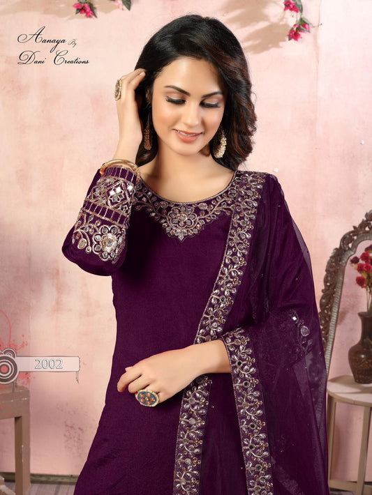 Party Wear Embroidery & Mirror Worked Salwar Kameez Punjabi Patiyala Suits