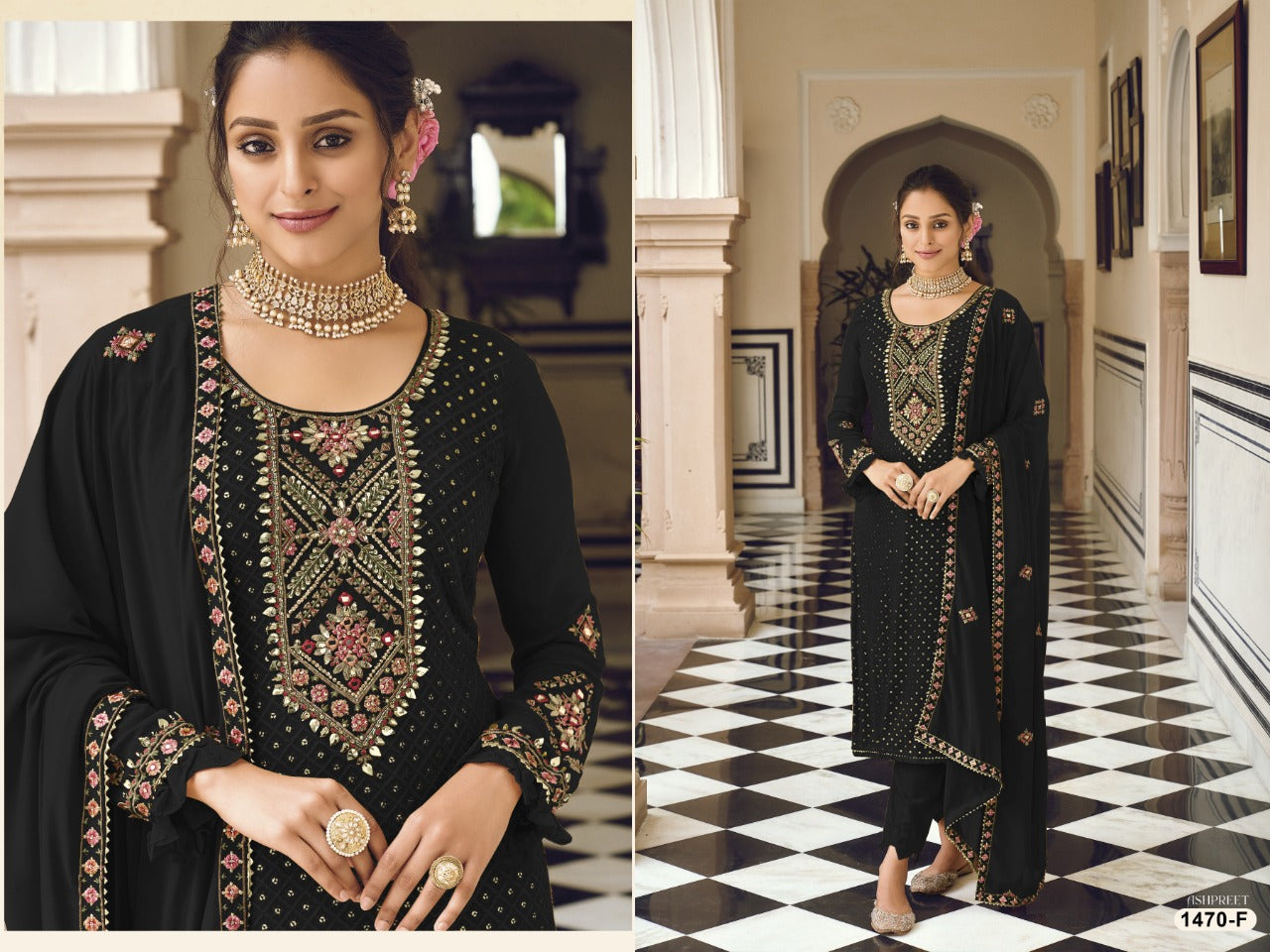 New Indian Style Salwar Kameez With Ready Made Designer