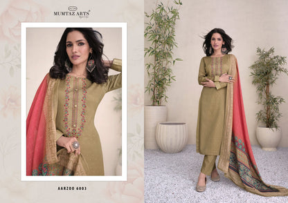 Cotton Fabric Stylish Embroidery Work Shalwar Kameez Pant Suits