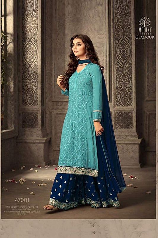 Heavy Embroidery Worked Salwar Kameez Plazzo Suits with Designer Dupatta Outfits