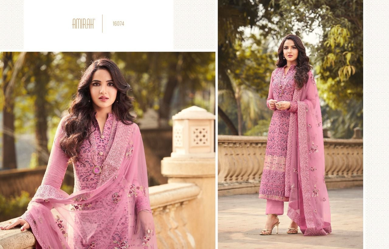 Ramadan-Eid Function Wear Salwar Kameez Pant Suits With Silk Organza Dupatta