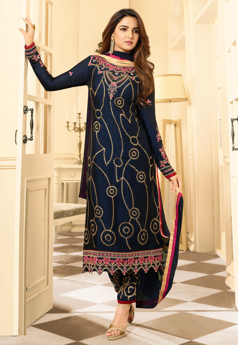 Stylish Indian Function Wear Salwar Kameez Pant Suit's