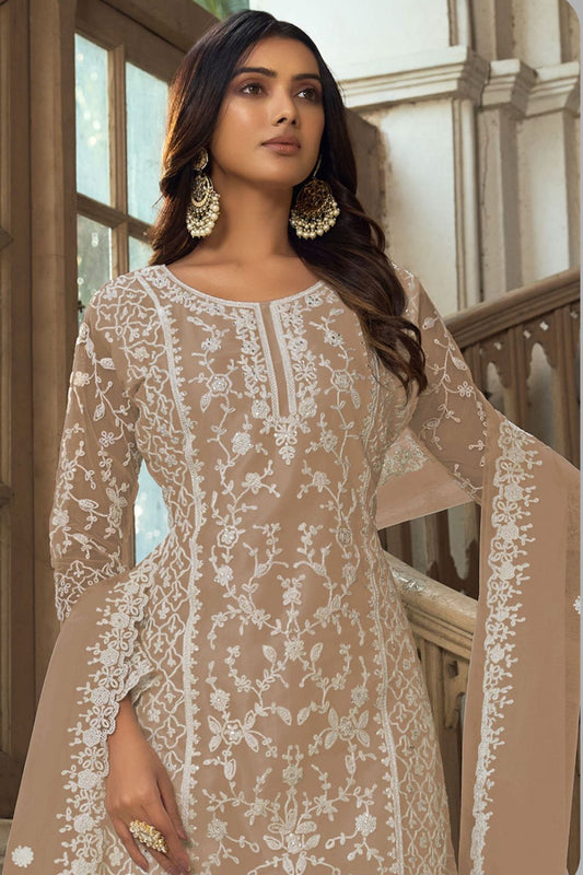 Beautiful Embroidery Work Wear Stylish Salwar Kameez Palazzo Suit's