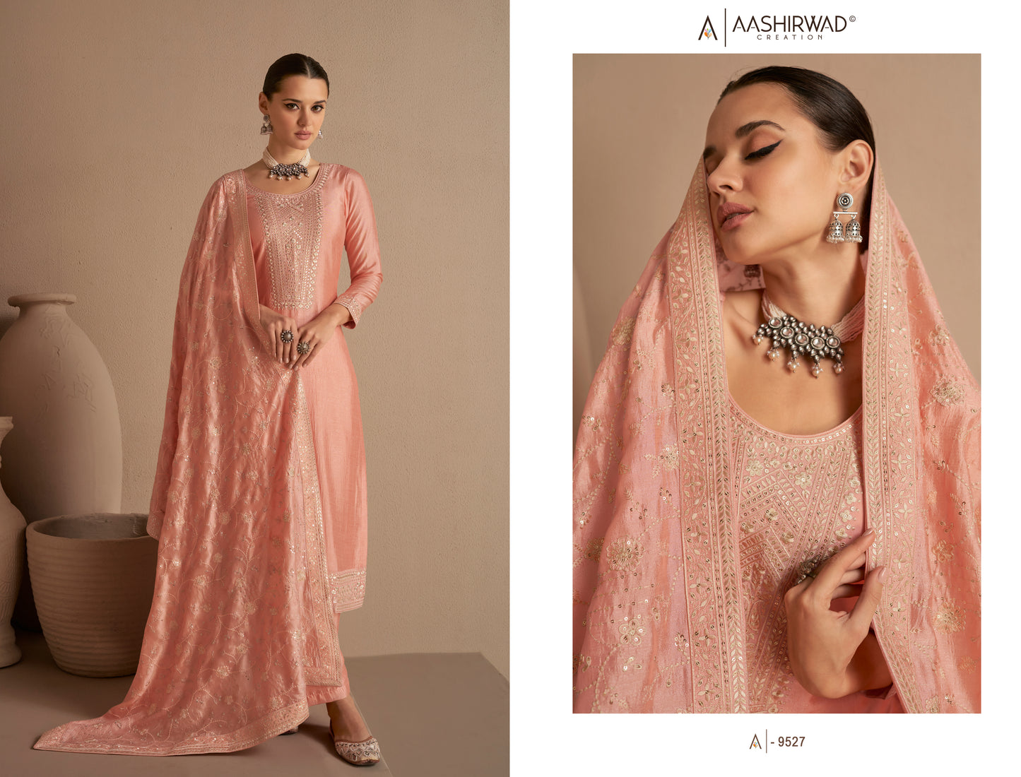 Elegant Designer Santoon Silk With Embroidery Work Salwar Kameez Plazzo Suit