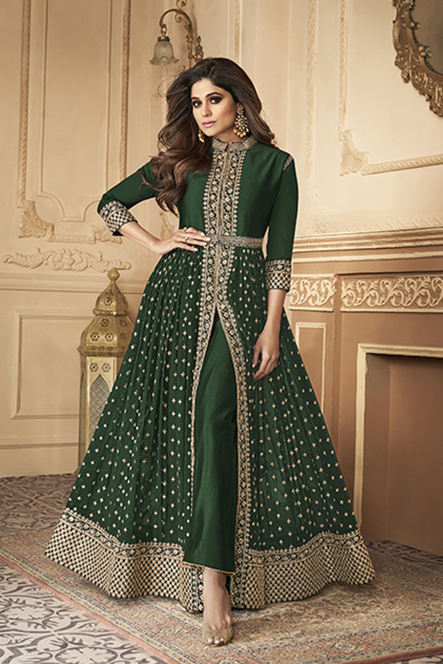 Indian New Design Ready To Wear Anarkali Gown Suit