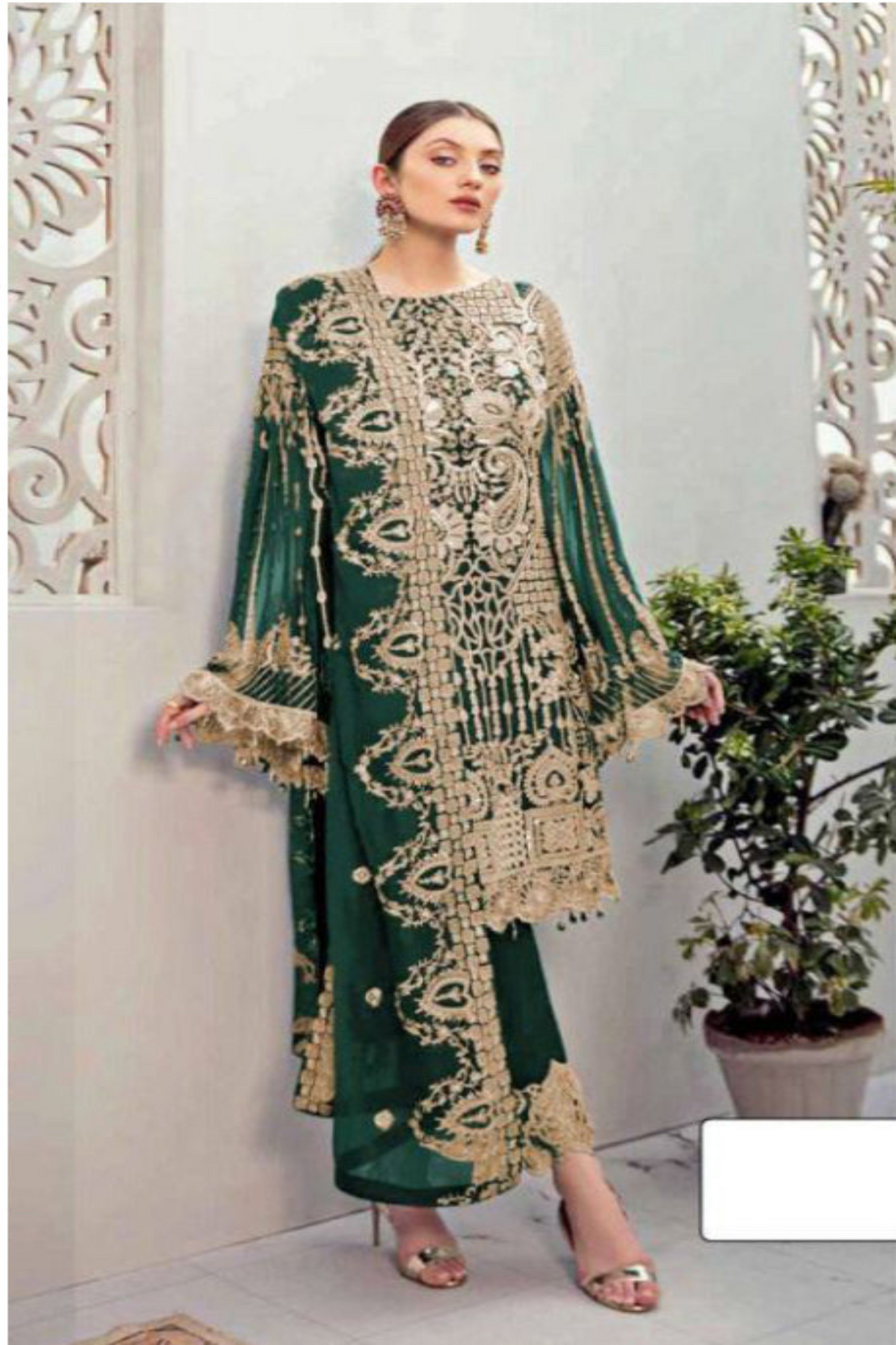 Indian Party Special Heavy Embroidery Worked Pant Salwar Kameez