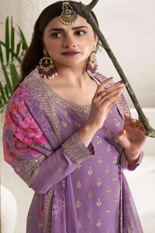 Designer Salwar Kameez Palazzo Suits With Heavy Embroidery Work