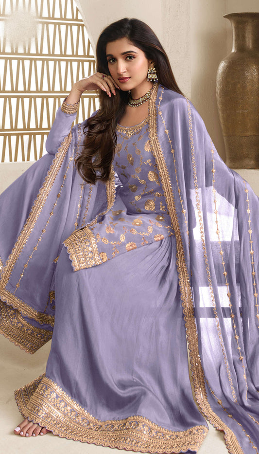 Pakistani Roka Nikah Wear Jacquard Embroidered Salwar Kameez Palazzo Pant Suits